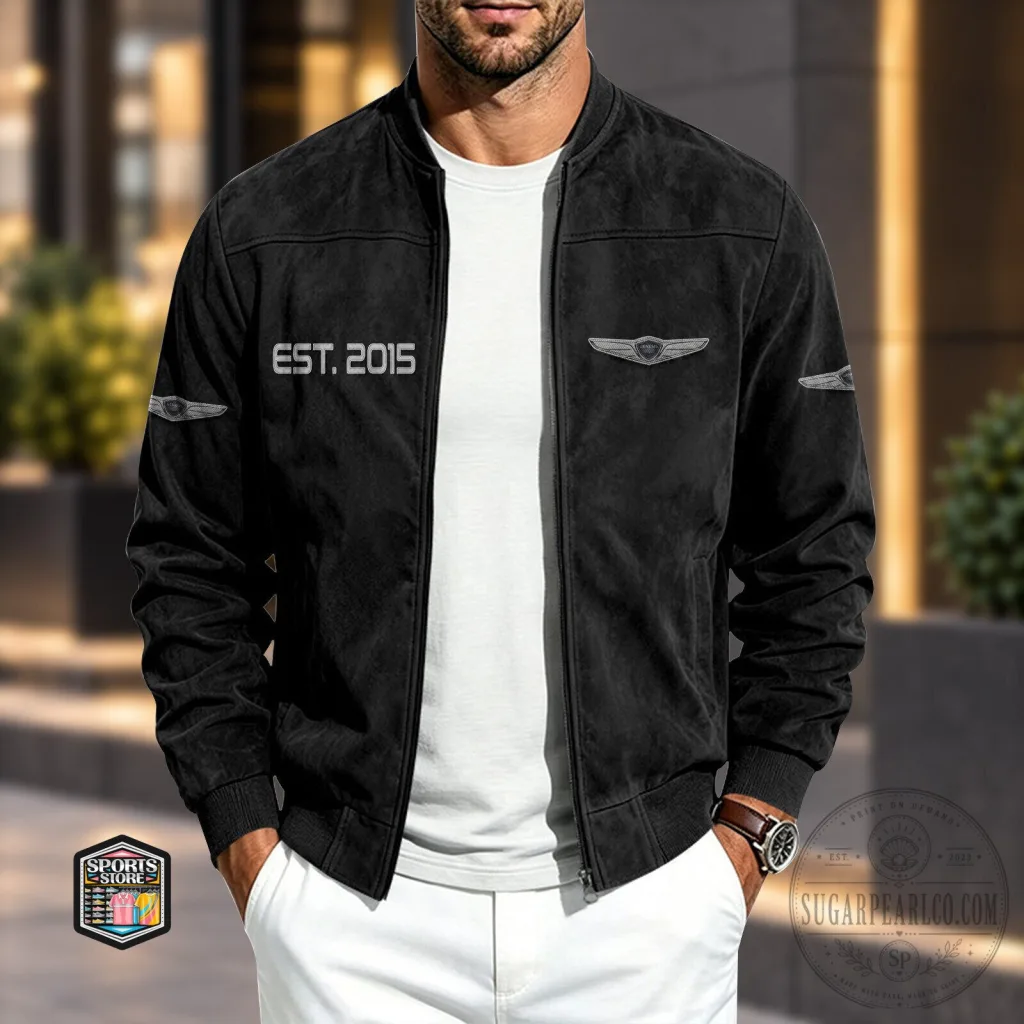 Genesis Motor Company Established 2015 Black Bomber Jacket Genesis Motor Company Established 2015 Black Bomber Jacket