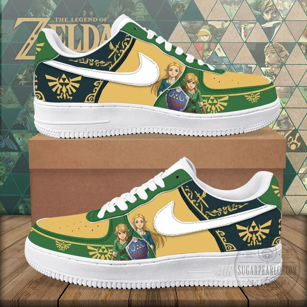 The Legend of Zelda Link and Princess Zelda Air Force 1 Shoes