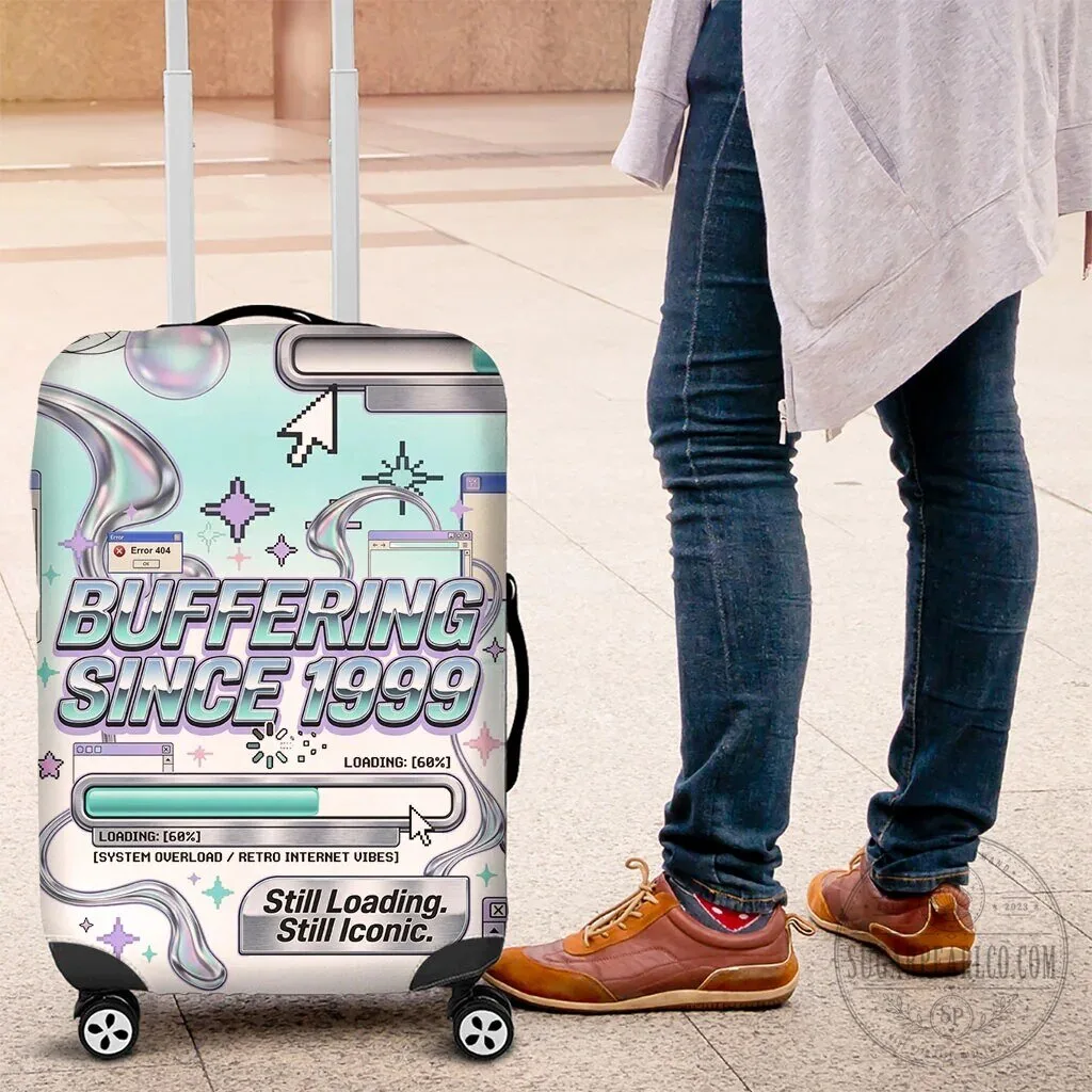 Buffering Since 1999 Retro Internet Vibes Luggage Cover