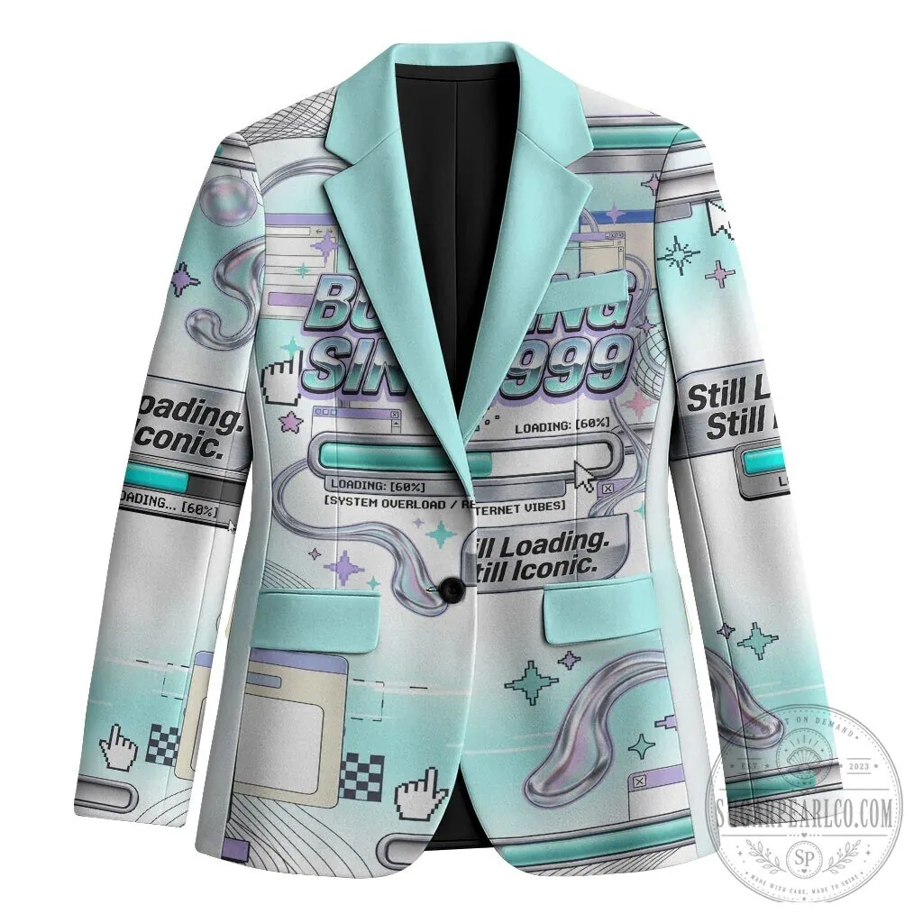 Buffering Since 1999 Y2K Retro Tech Vaporwave 90s Cyber Aesthetic Blazer