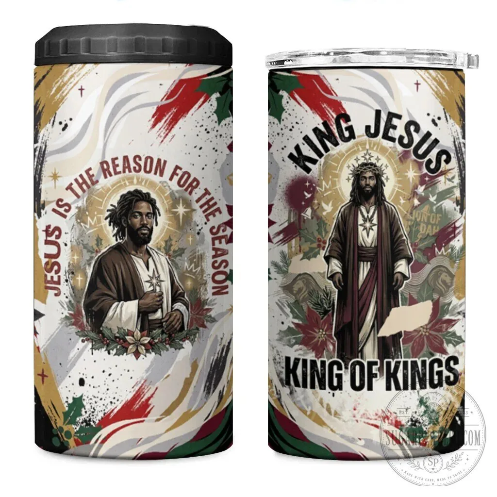 King Jesus is the Reason for the Season Christian Religious Can Cooler Tumbler