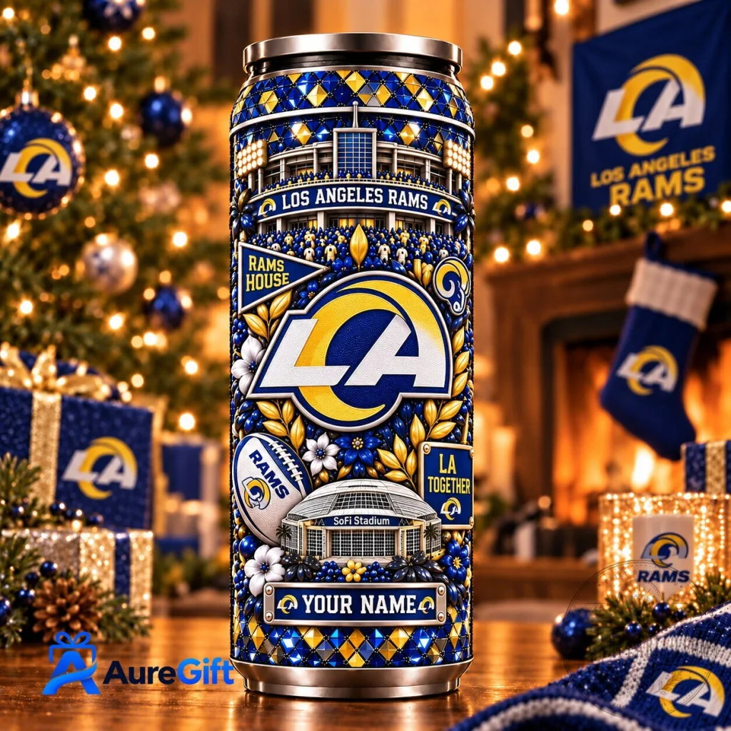 Los Angeles Rams Personalized NFL Football Team Can Tumbler Los Angeles Rams Personalized NFL Football Team Can Tumbler
