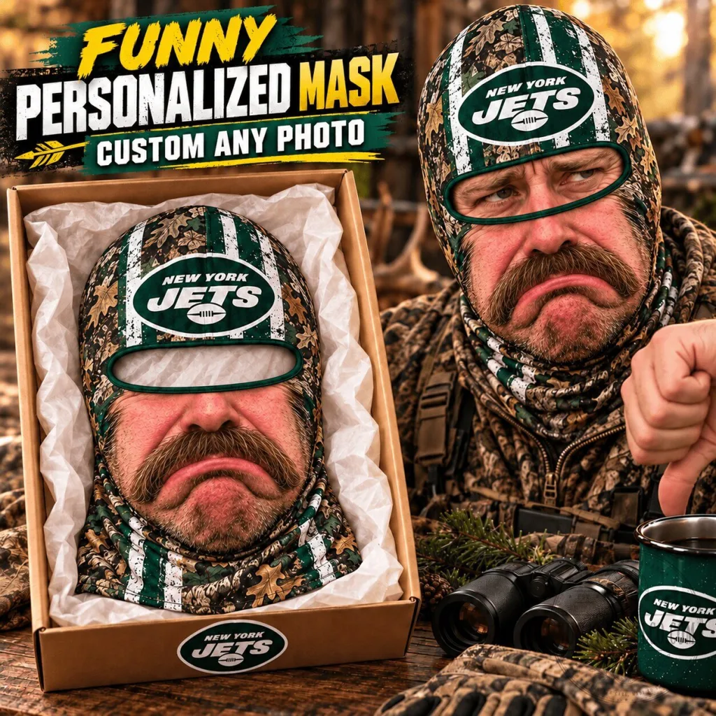 New York Jets Personalized Hunting Camouflage Balaclava Face Mask New York Jets Personalized Hunting Camouflage Balaclava Face Mask
