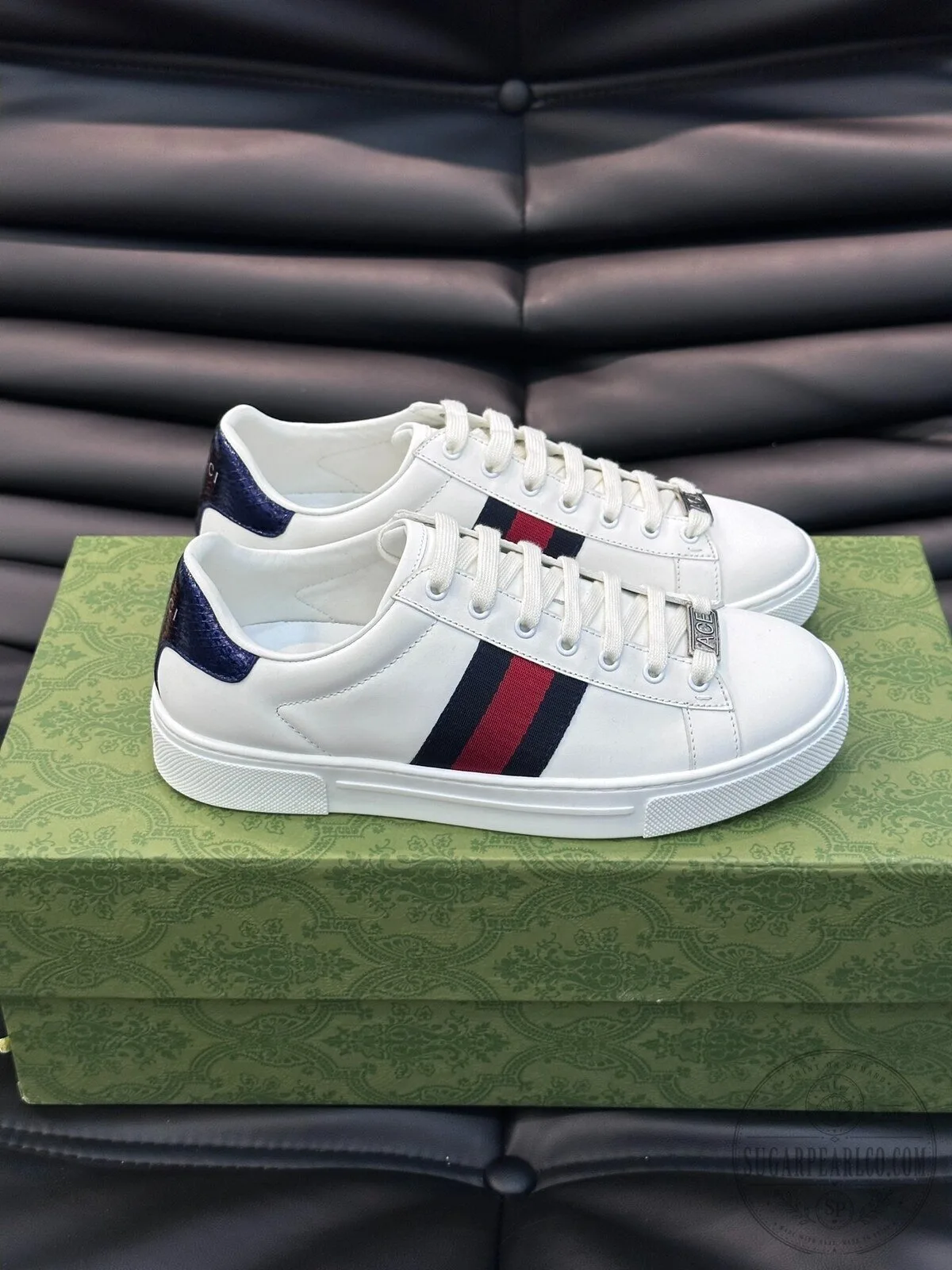 Gucci Ace Embroidered Bee White Leather Sneakers 7 Gucci Ace Embroidered Bee White Leather Sneakers